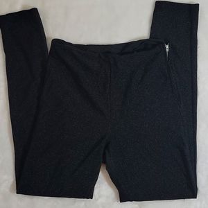 H&M Black Sparkle High Rise Side Zip Leggings